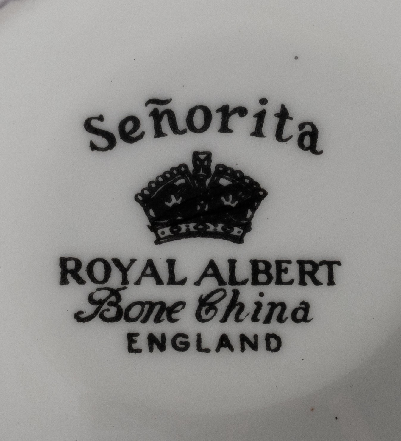 Royal Albert Bone China Tea-Cup Only Senorita Pattern Black Lace Rose 3″ 100g VG