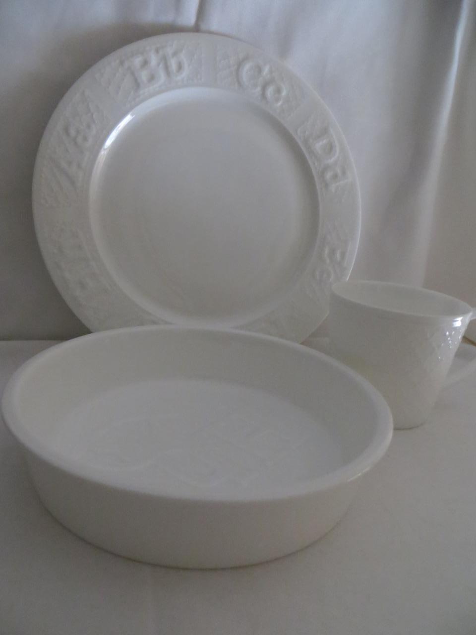 Ralph Lauren McKenzie Quilt Bone china 3P Child’s Children Dinnerware Set New