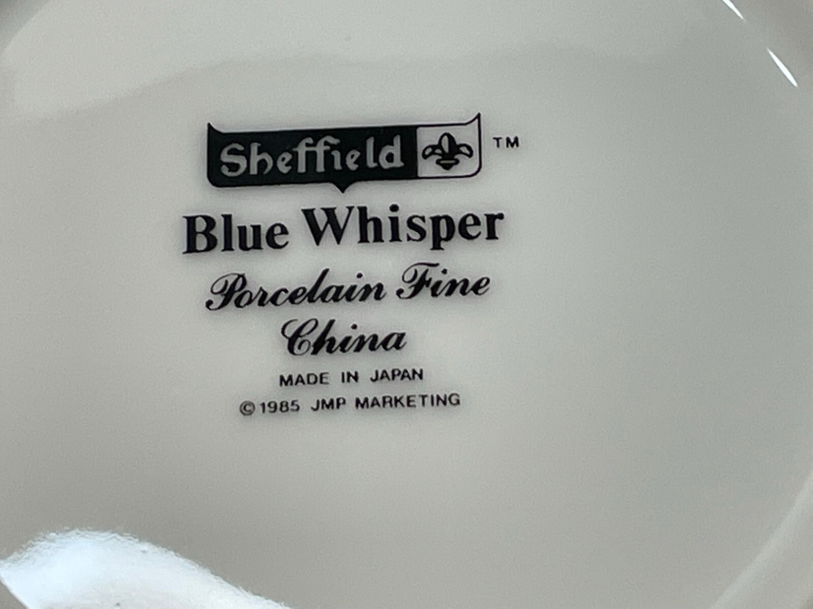 Blue Whisper Sheffield dessert bowl 5 1/2″ set 3 made Japan Porcelain China 1985