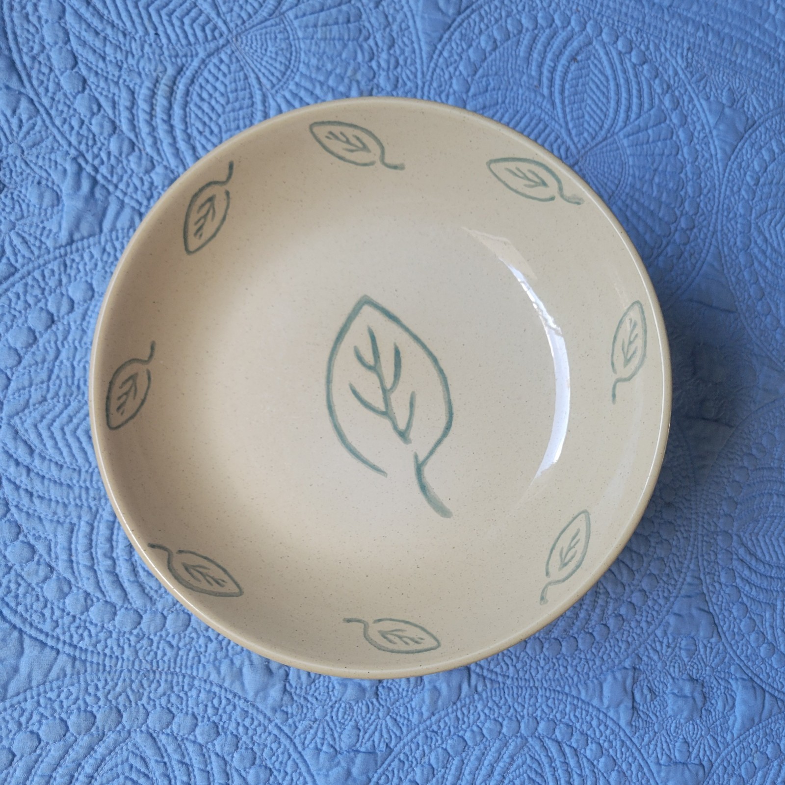 Pier 1 Handpainted Earthenware Italia Leaf Pasta Serving Bowl 12in