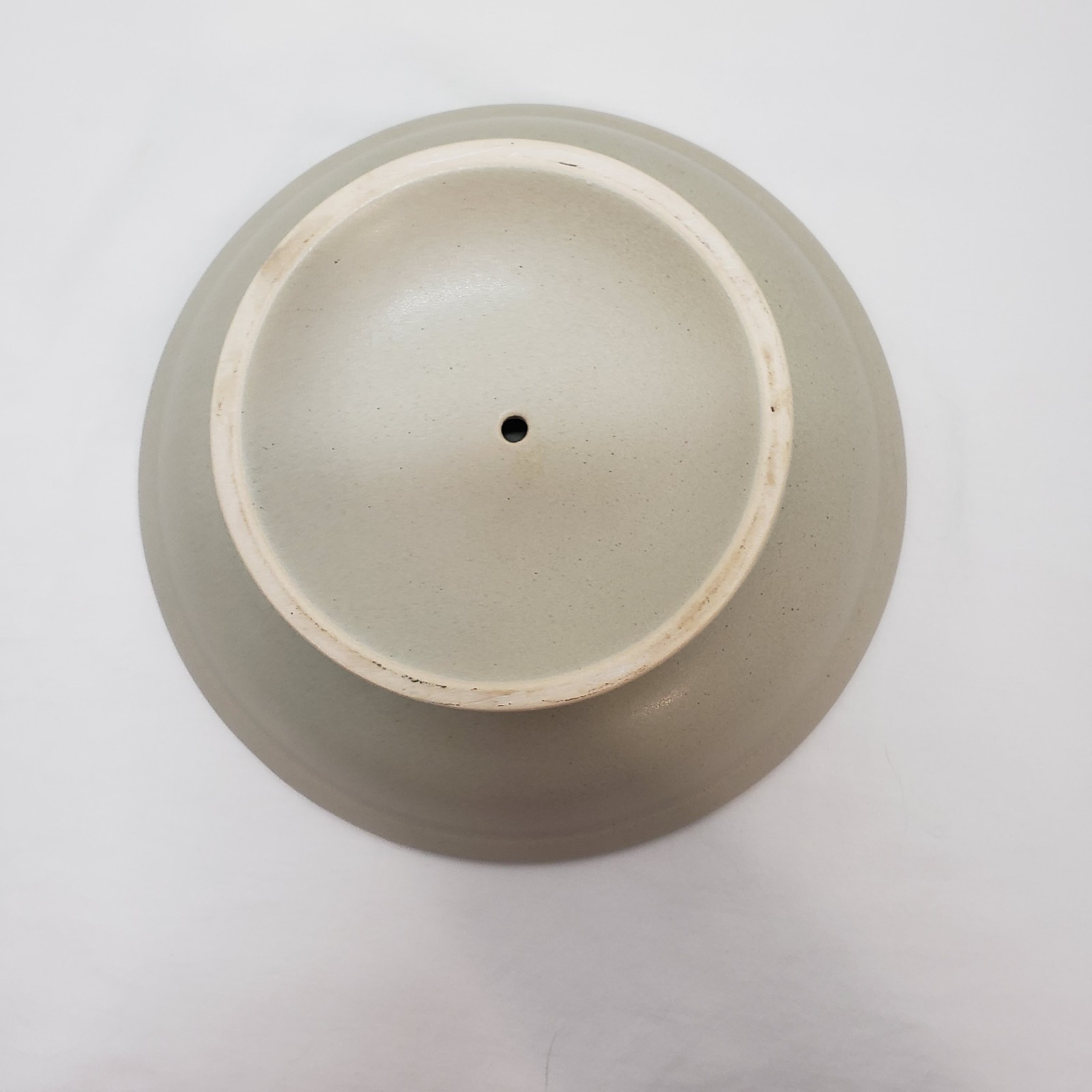 Vintage Pedestal Light Tan Fruit Bowl Ceramic