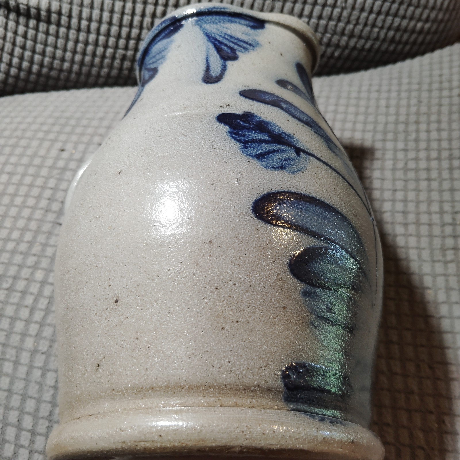 Vtg 1988 Rowe Pottery Works, Hand Made, Salt Glazed pitcher AARFAC Rooster