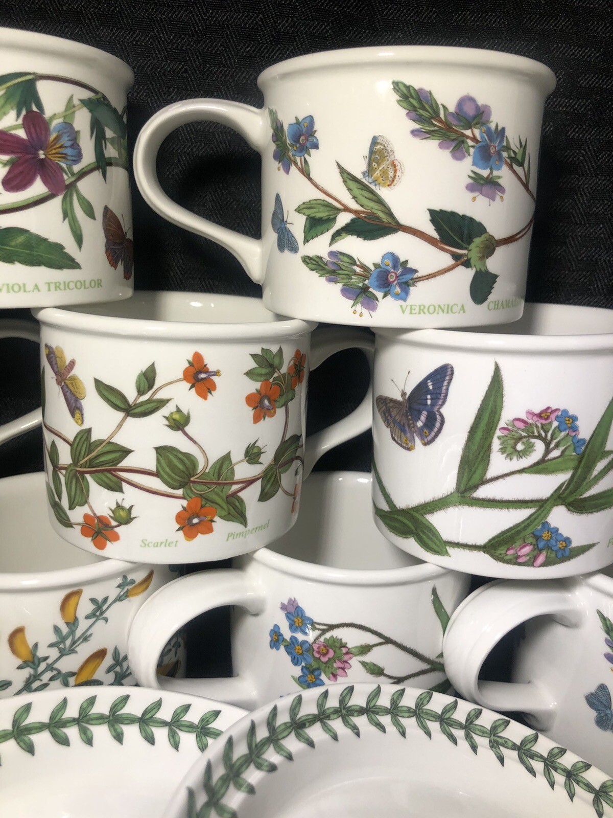 Portmeirion Botanical Garden 15 Pieces LOT – Mug Cups & Saucers