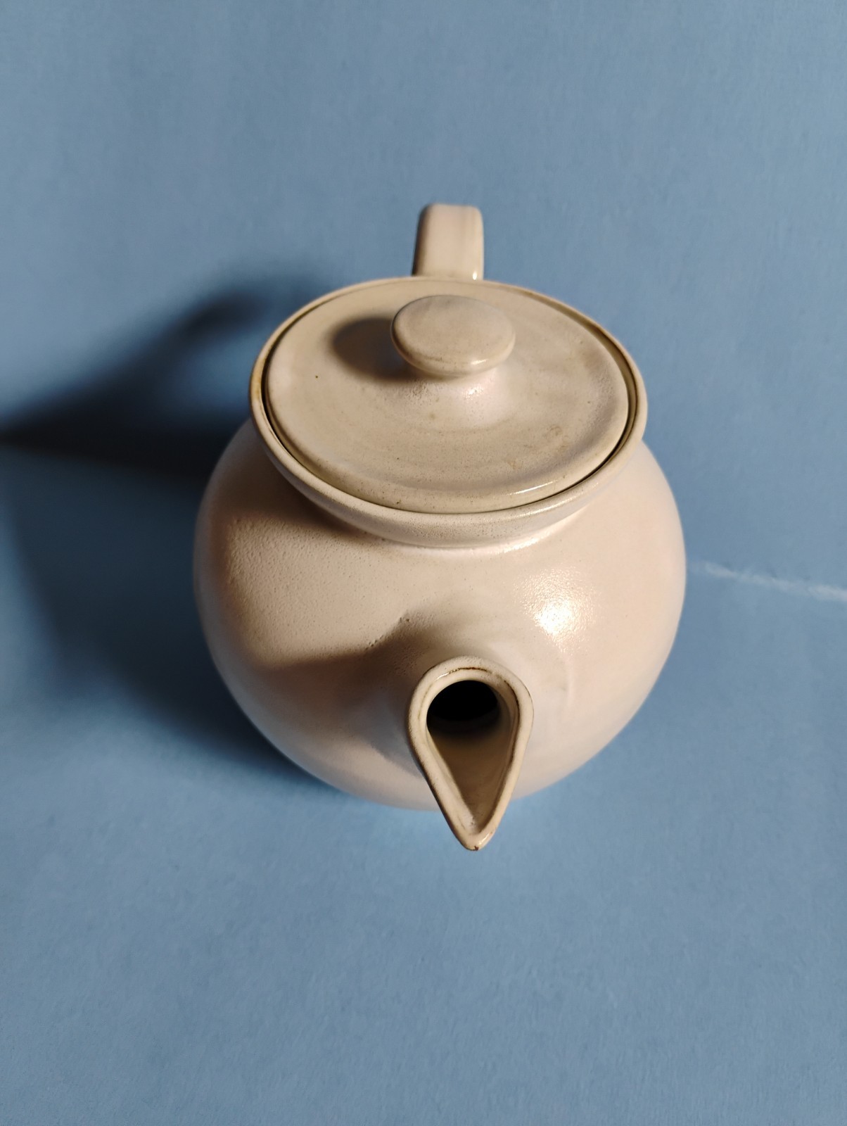 Vintage Collectible North Carolina – J.B. / A.R. Cole Pottery White Glaze Teapot