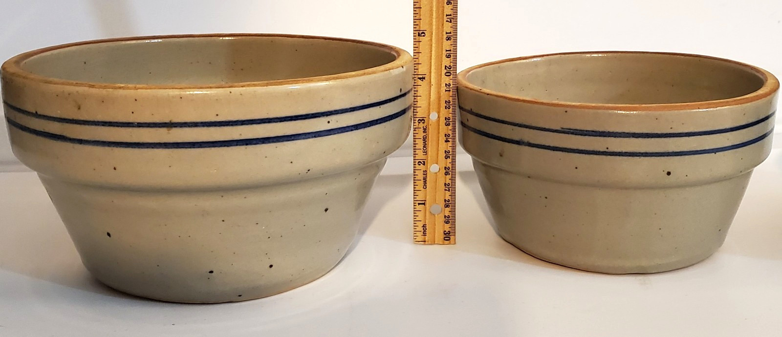 Vintage JERRY BROWN Pottery 3 Nesting Mixing Bowls Hamilton Alabama 10/94