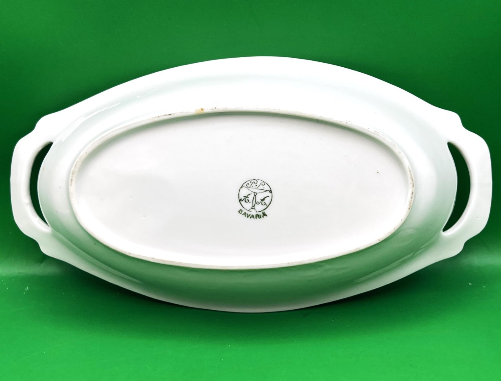 P.S.A.A. Bavaria Porzellanfabrik Schonwald Antique Oval Floral Relish Dish 1920s
