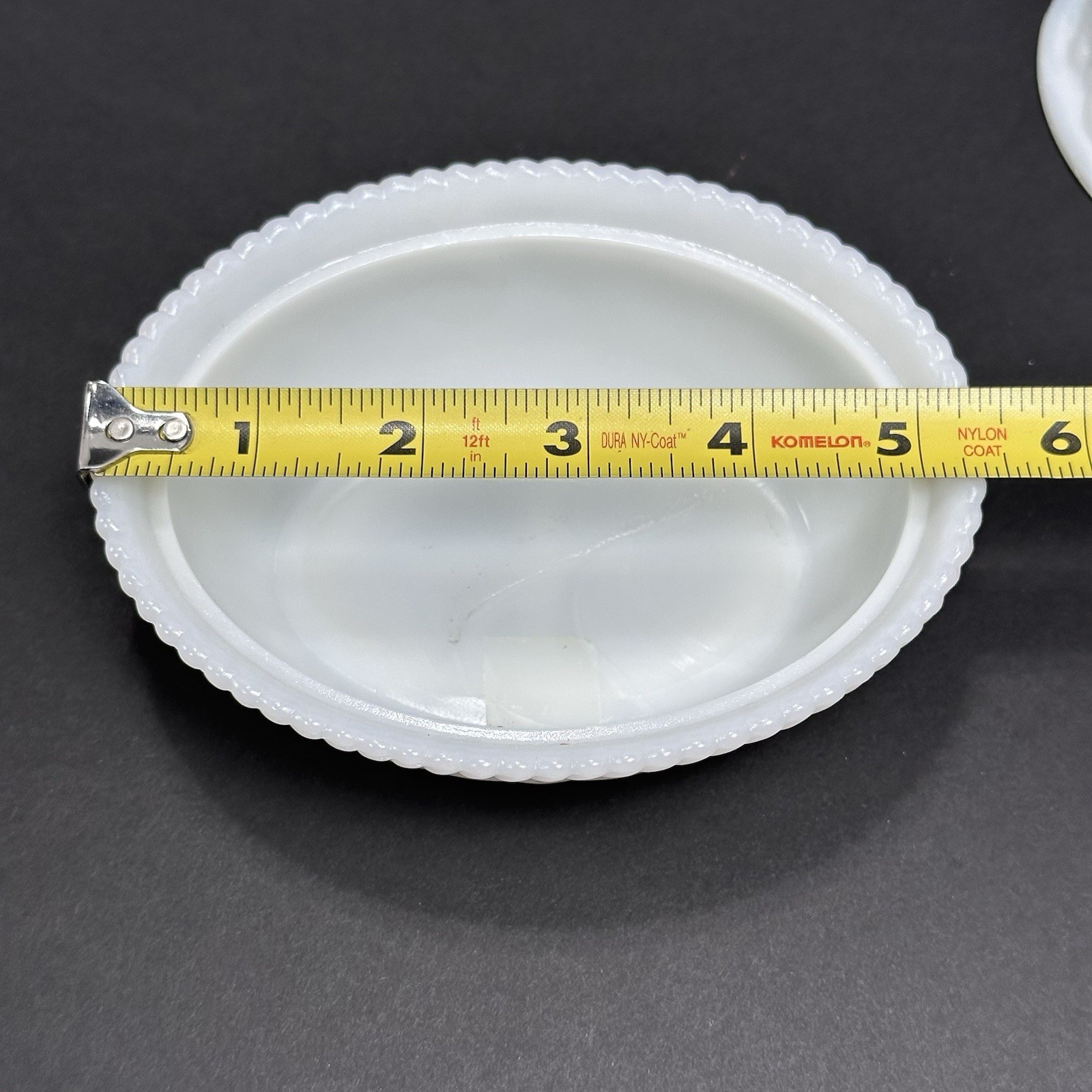 Westmoreland Hen on Nest Milk Glass Blue Slag Head 5.25″ x 4″ Vintage