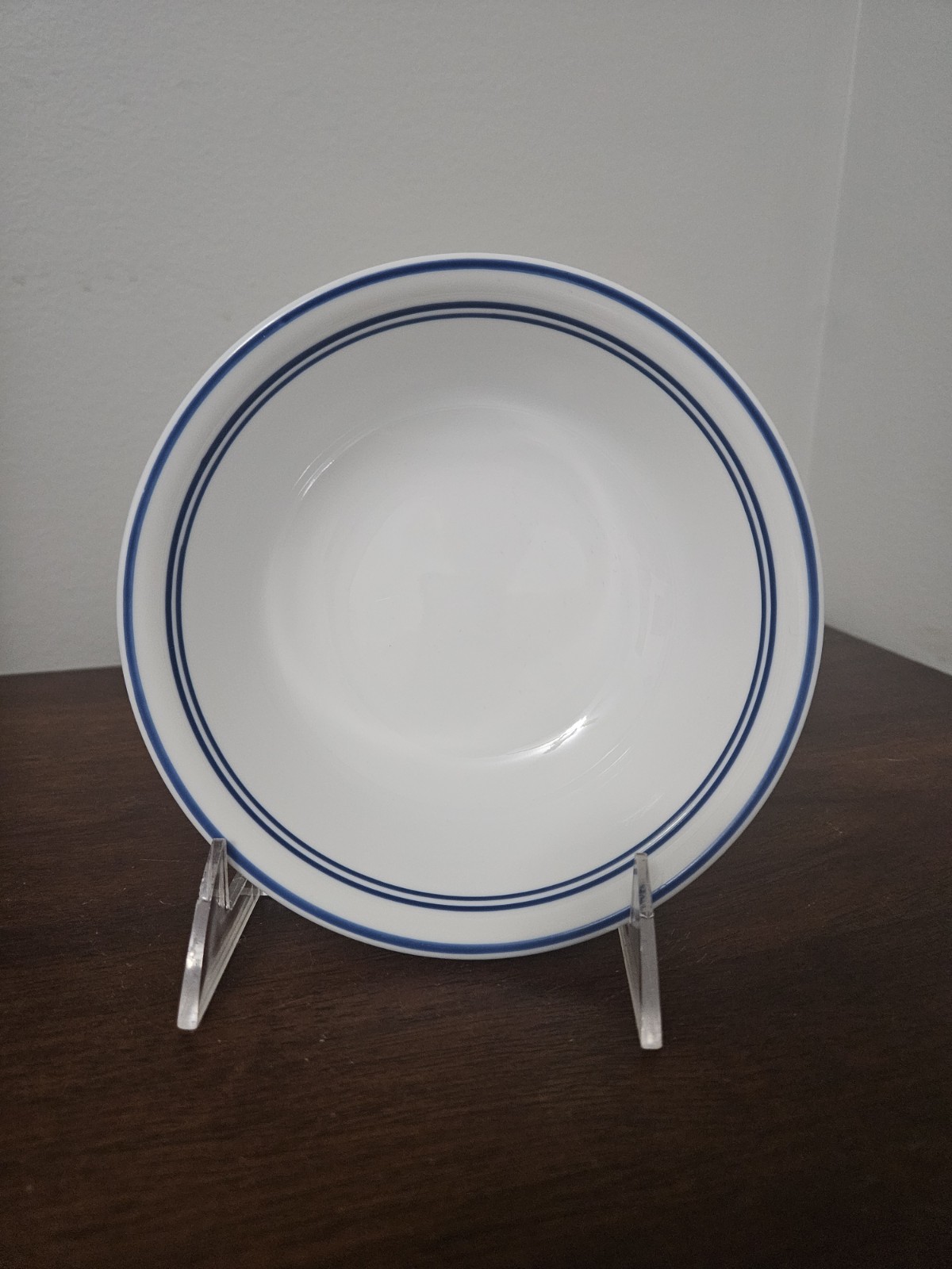 Corelle Vitrelle Made USA Classic Cafe Blue stripe 6.25” Cereal Bowl