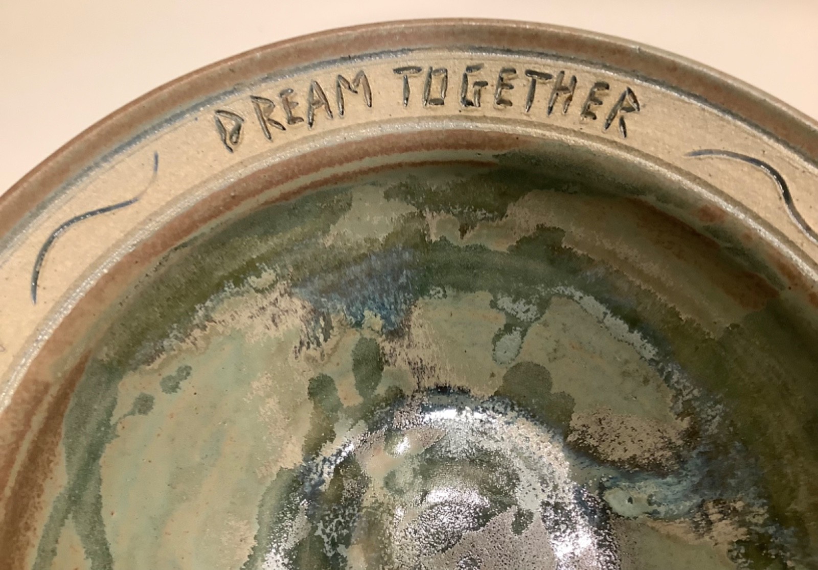 Bryan Becker Clay Werks Studio Pottery Blessings Bowl Gift Home Decor 8.25″