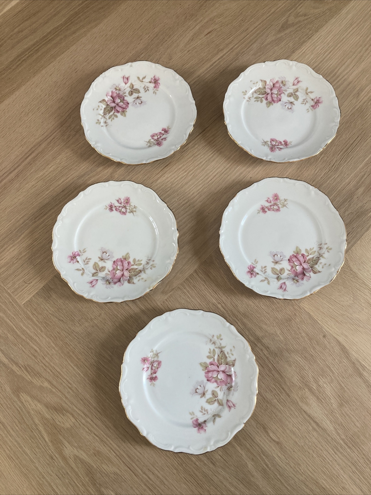 Lot of 5 Mitterteich Bavaria DOGWOOD desert Plate (s) 6,5”