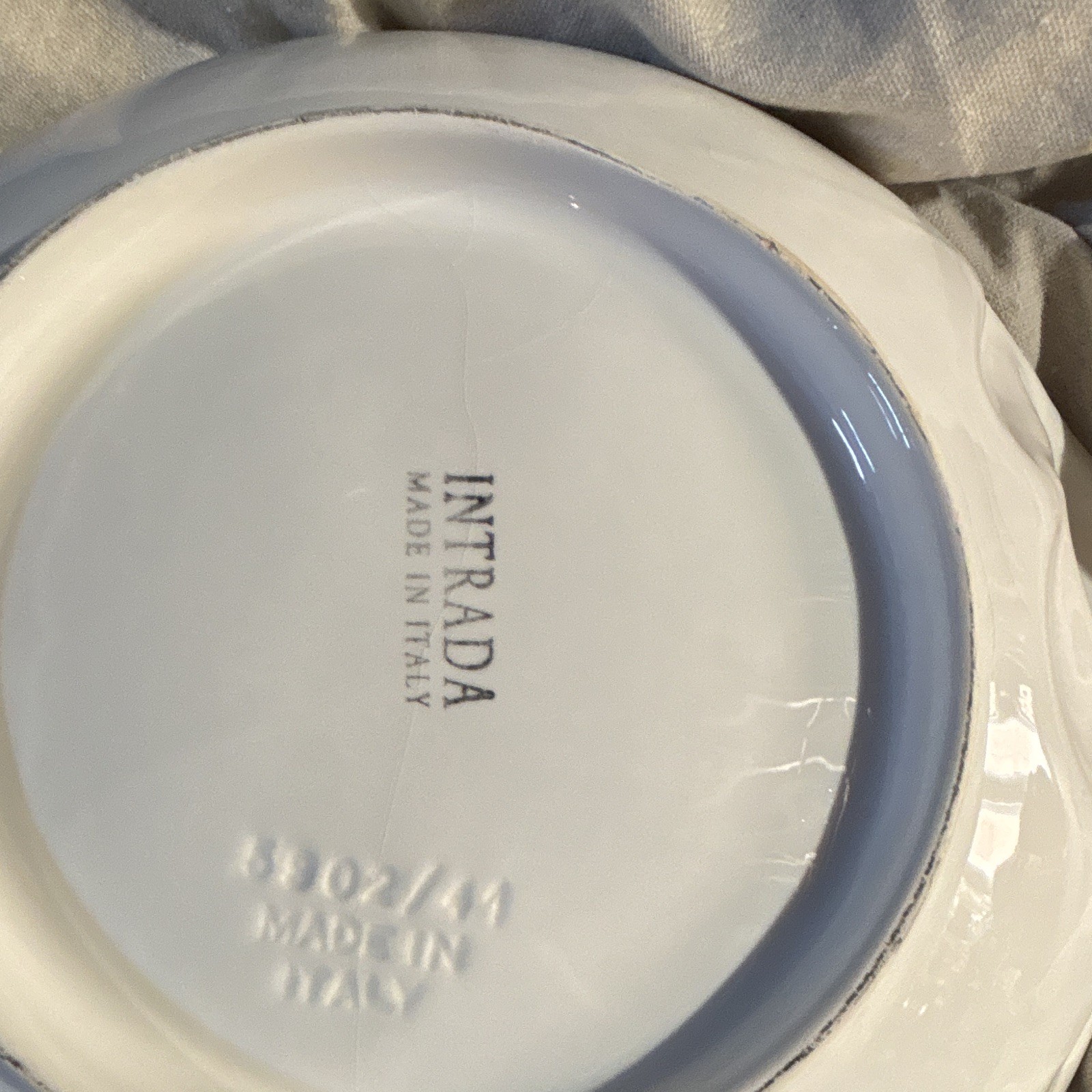Intrada Seafood Decorative Plate Ceramic Glossy Square Made in Italy 5302/44