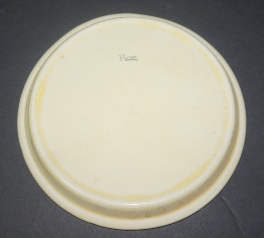 Vintage Roma Nursery Rhyme Divided Childs Plate Dog Cat Killed Rat Cock Crowed