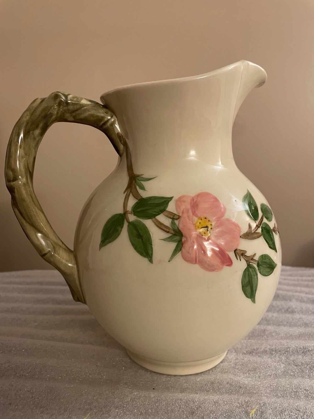 Vintage Franciscan Desert Rose Large ~8.5″ Water Pitcher