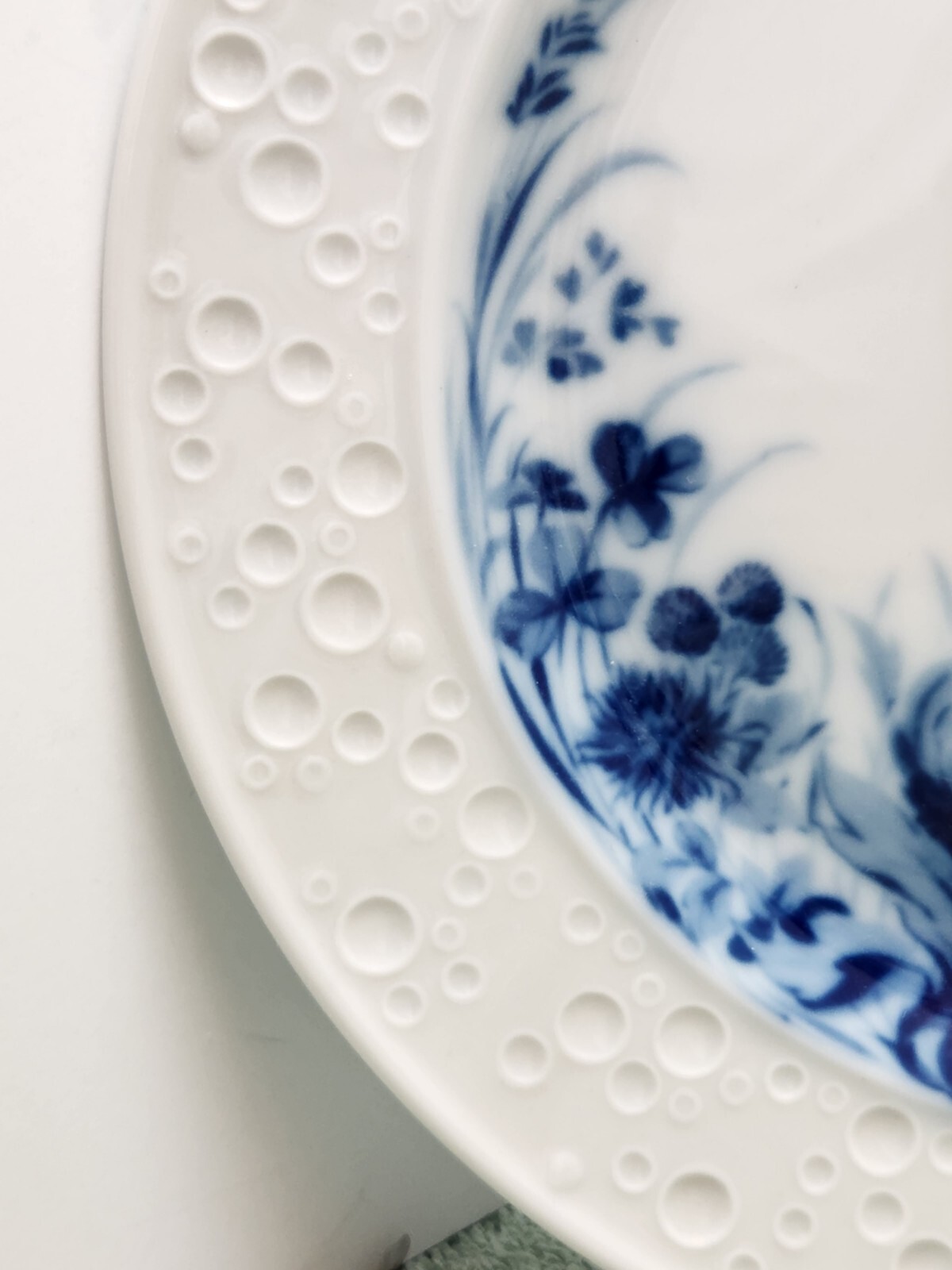 Kaiser Echt Kobalt 8″ Sald or Dessert Plate DEK 4003 West Germany Blue Flowers