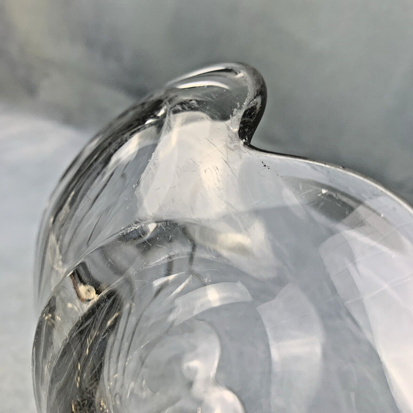 Heisey Signed Glass Priscilla Clear Paneled 8 1/4″ Round Compote 1905-1933 Used