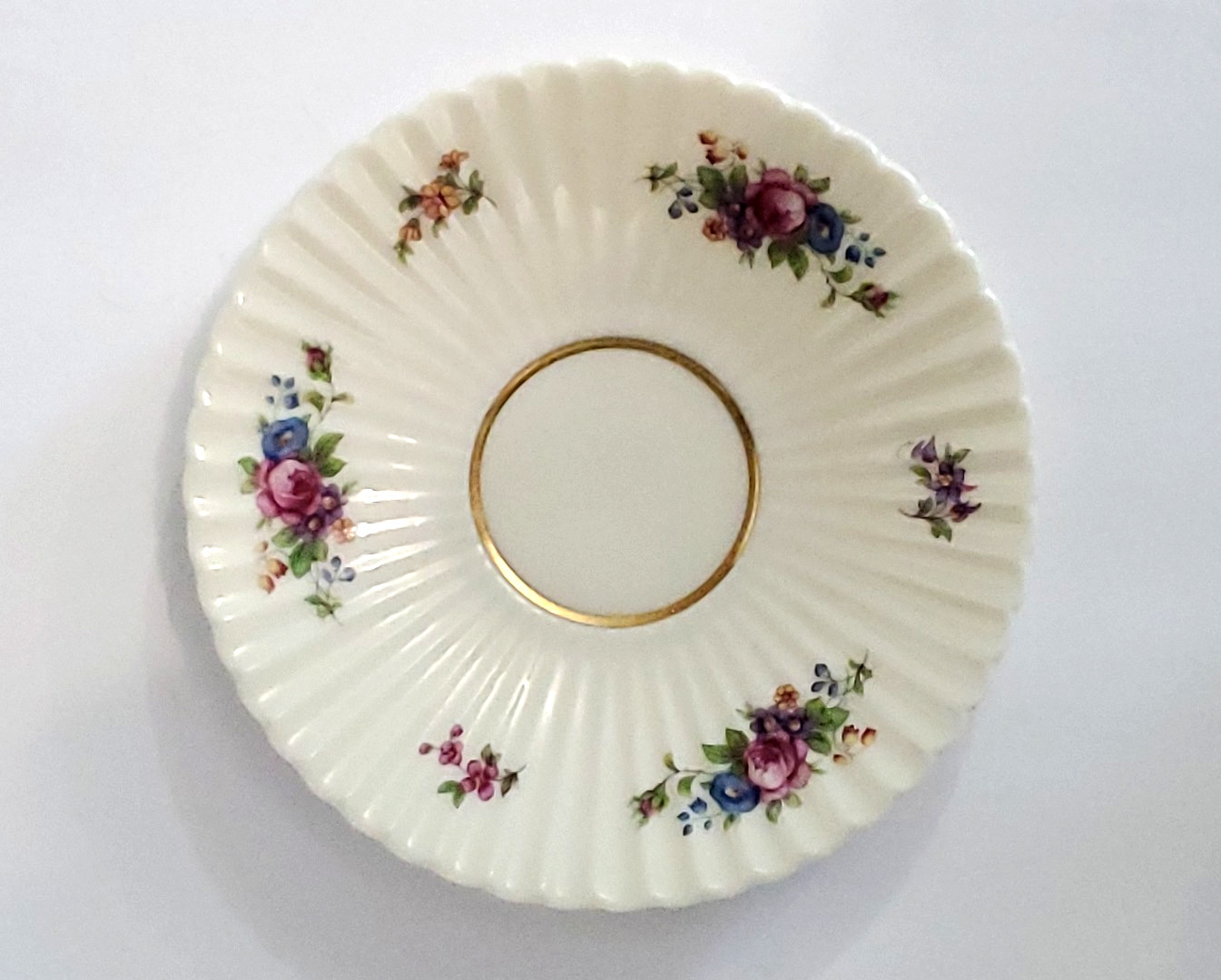 Lenox Pavlova Floral Cup 0-386 Gold Stamp and Saucer Set Vintage