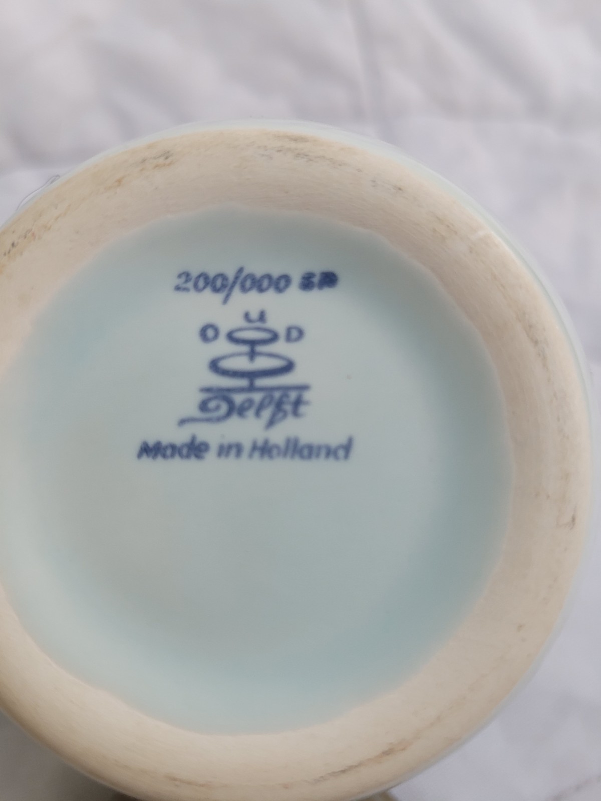Delft Floral Cydia Out 7 StoneJar w/ Brass Lid, Made in Holland, Medium 5 in