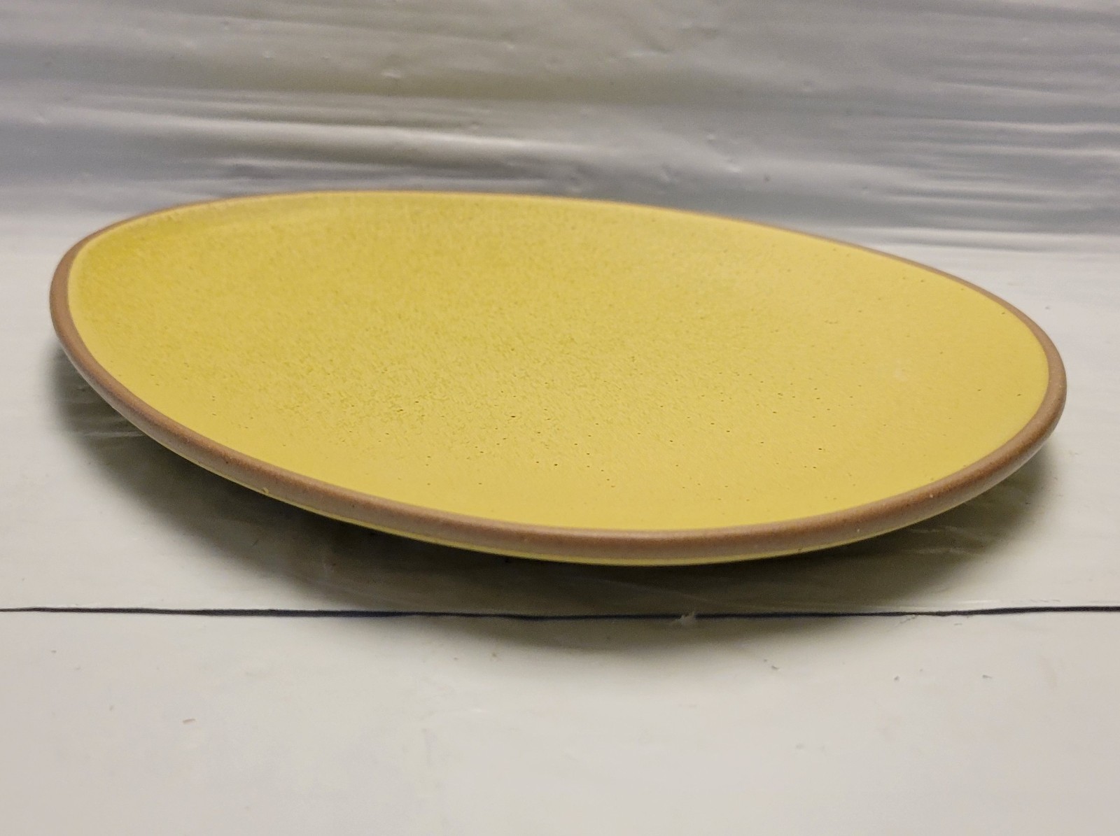 4 ct Threshold Stoneware Aqua Egg Teardrop Shape Salad Plates Pink Yellow Easter