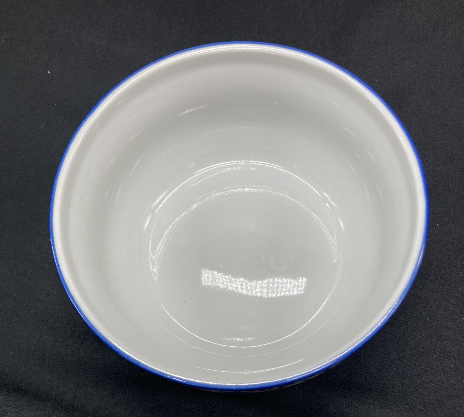 Yokohama Studio Japan Hand Painted Blue White 5” & 4” Porcelain Bowl