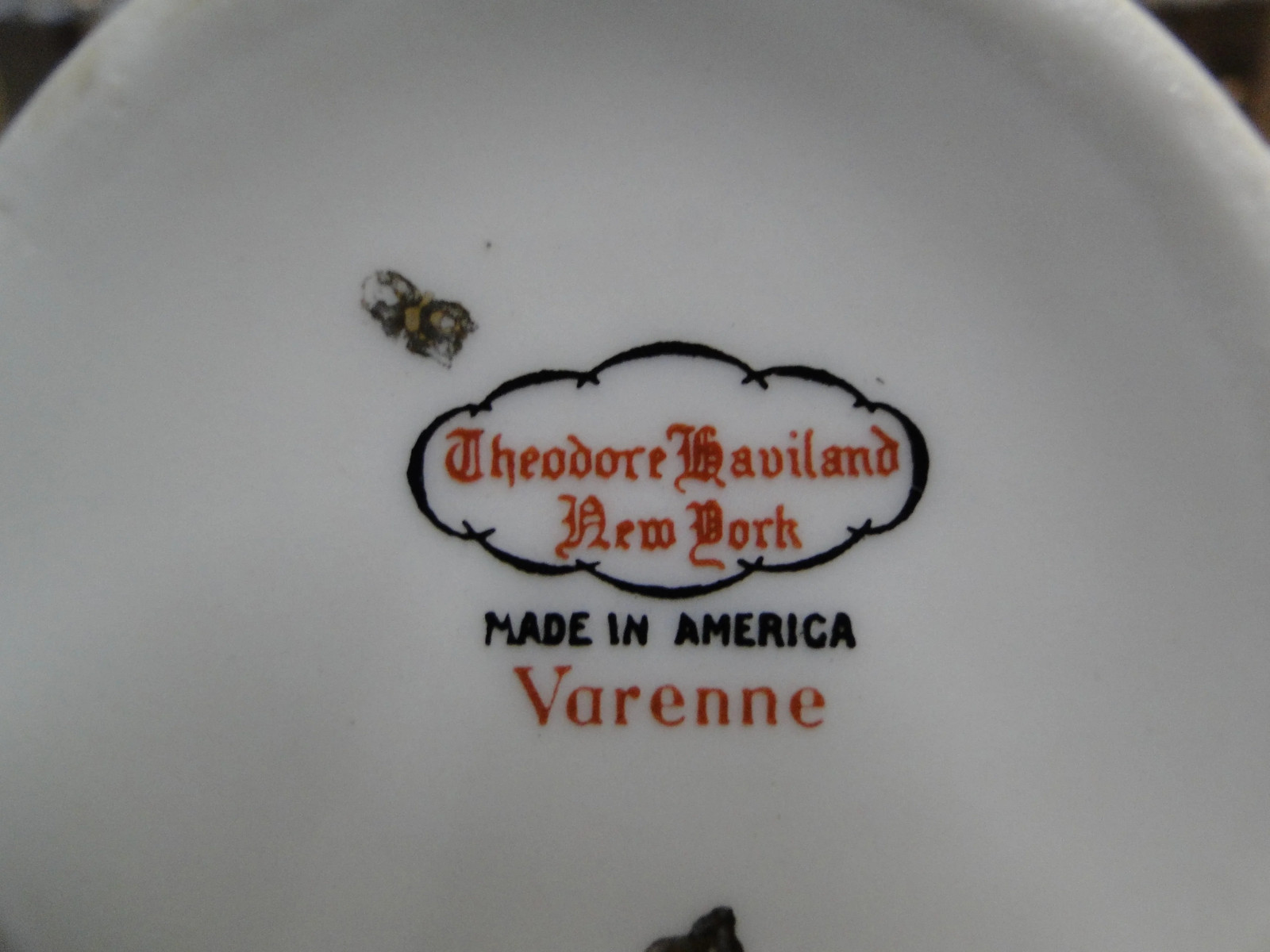 Haviland (New York) Varenne, Pink Flower Swags: Sugar Bowl & Lid, 3 5/8″, As Is