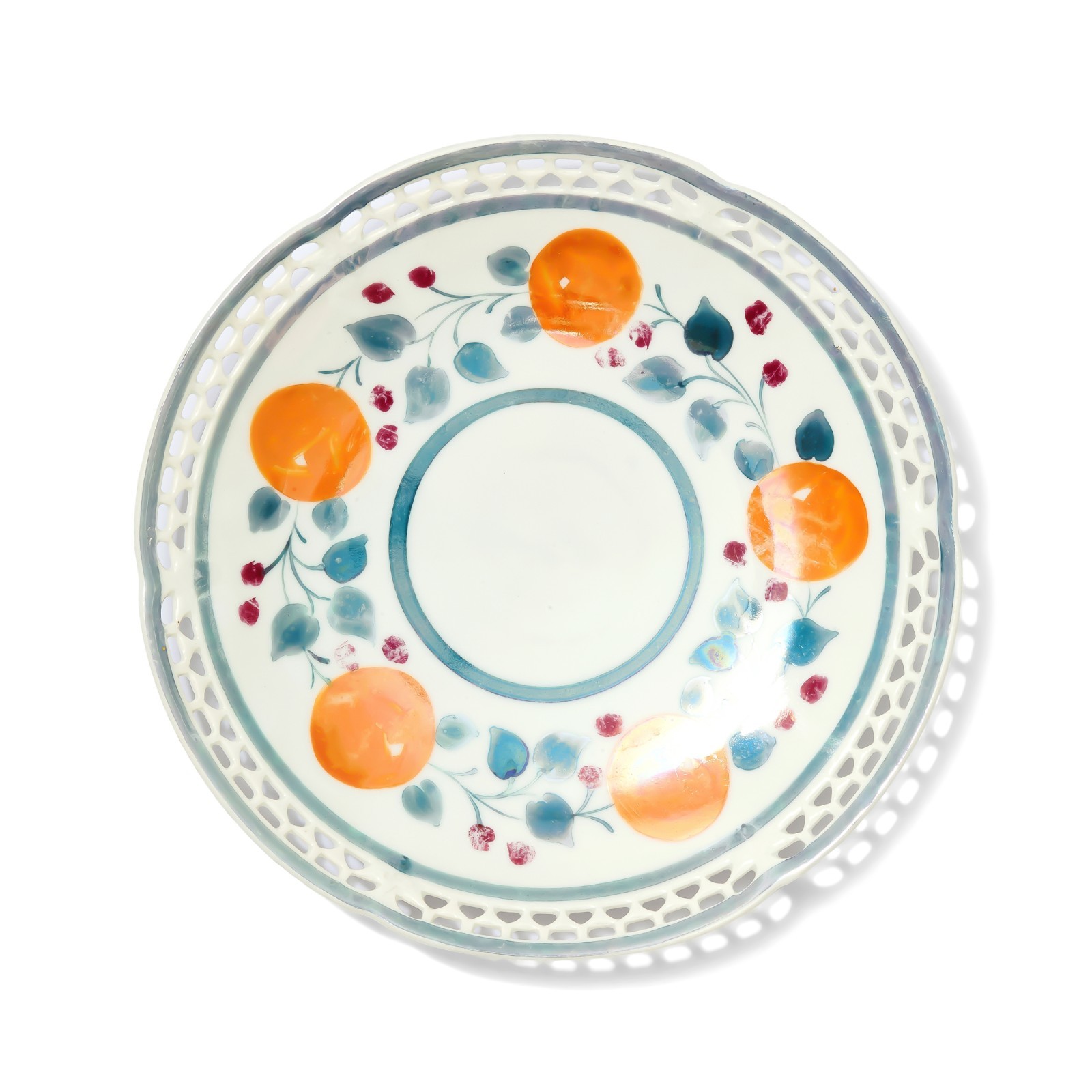 Plate with Reticulated Rim