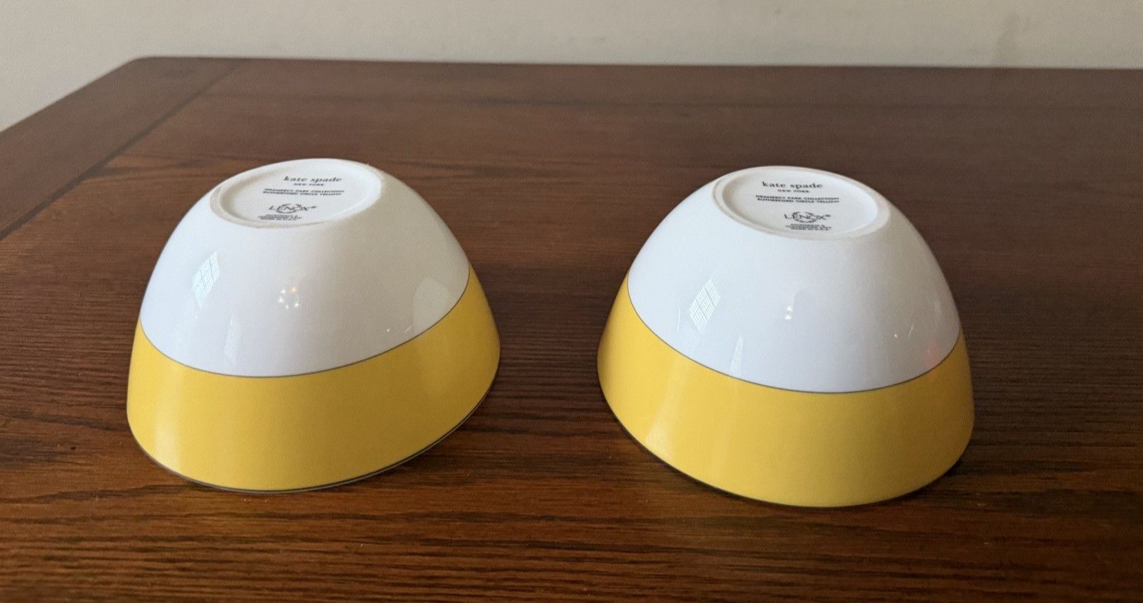 Kate Spade New York Lenox Rutherford Circle Yellow Cereal/Soup Bowls, Set of 2