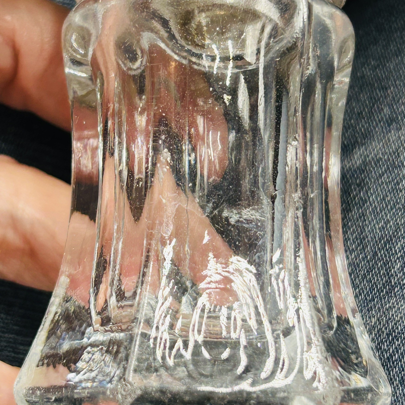 6 Piece Vintage And Antique Eapg Glass Clear Salt Shaker Mixed Lot Pressed