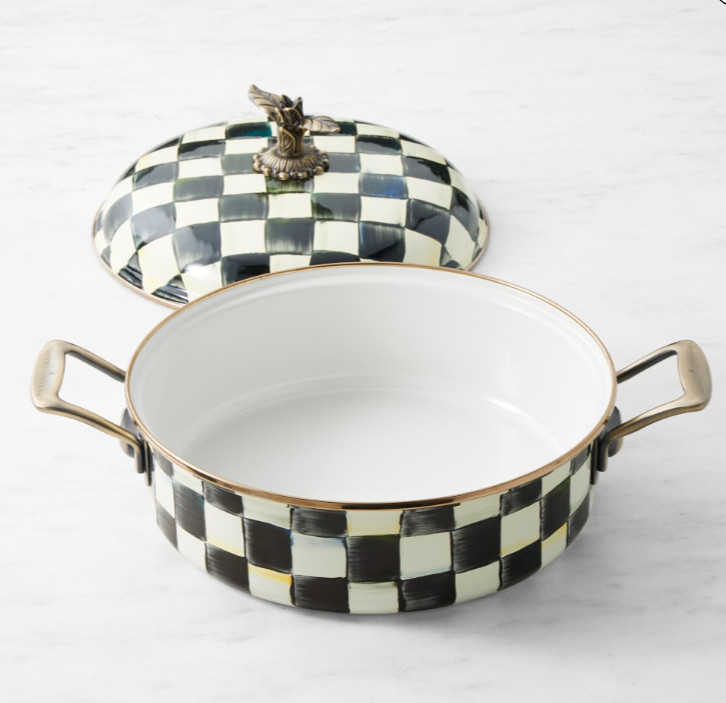 MacKenzie-Childs Casserole Dish, Courtly Check Free Shipping US