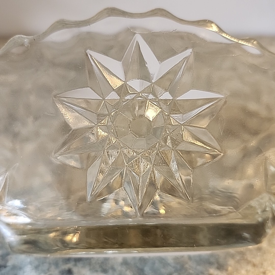 Boat Bowl Dish Crystal Banana Split Gondola EAPC Anchor Hocking Star of David