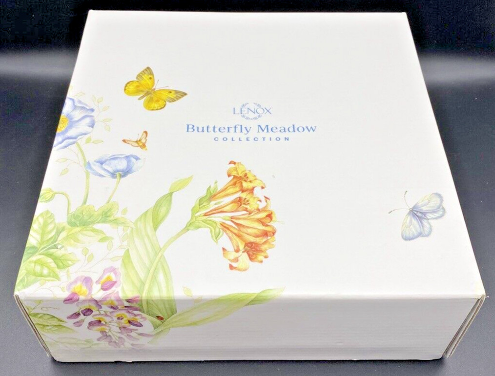 LENOX Butterfly Meadow 8 3/4″ PASTA Soup Salad 20oz BOWLS (SET OF 4) NEW in BOX