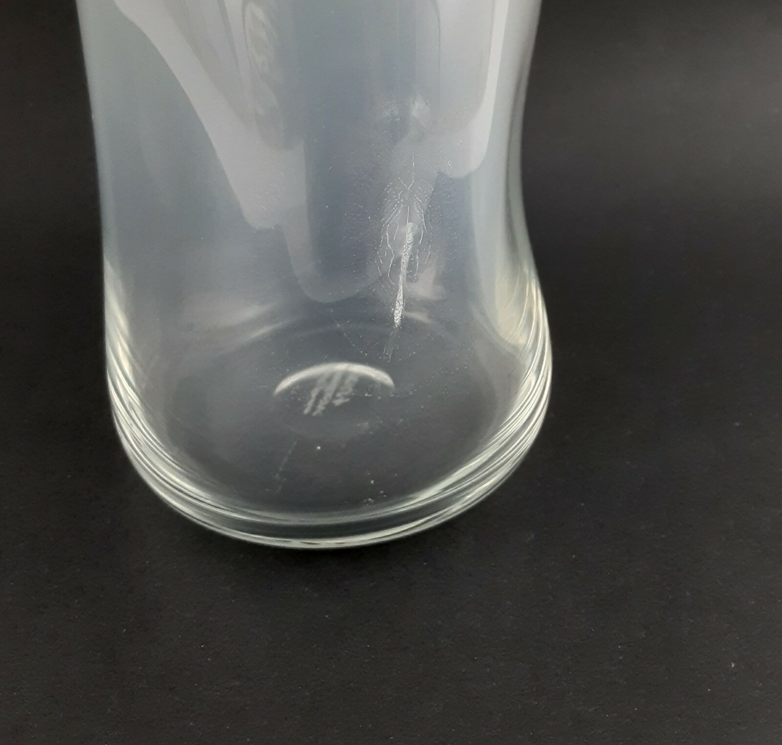 Kosta Boda Bertil Vallien “SPIRIT” Series Bottle Vase Pinched Sides – 12″ x 4″