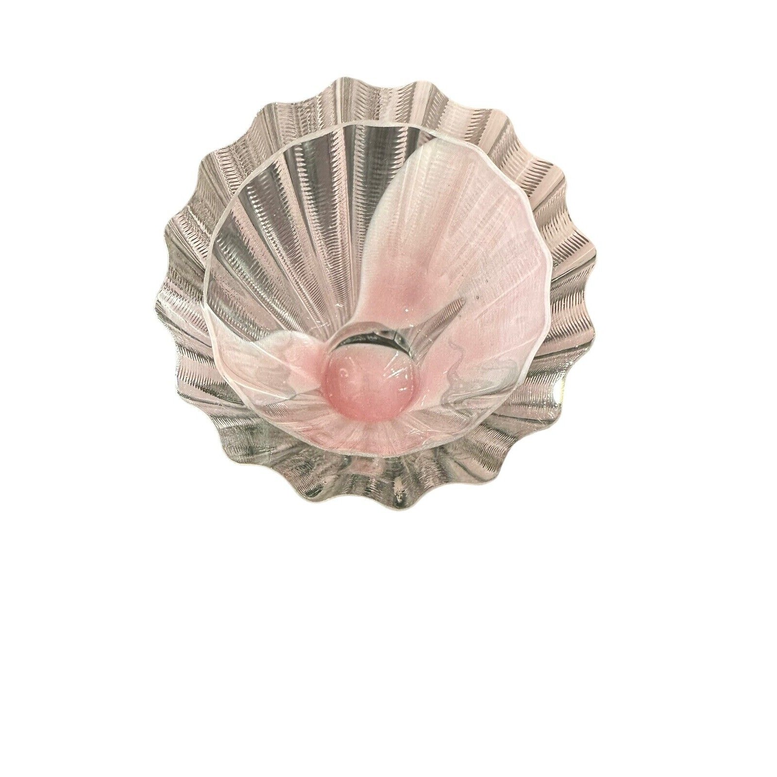 Matt Kolbrener – New Hand Blown Pink Splash Threaded Vase OOAK Signed Dated 10”