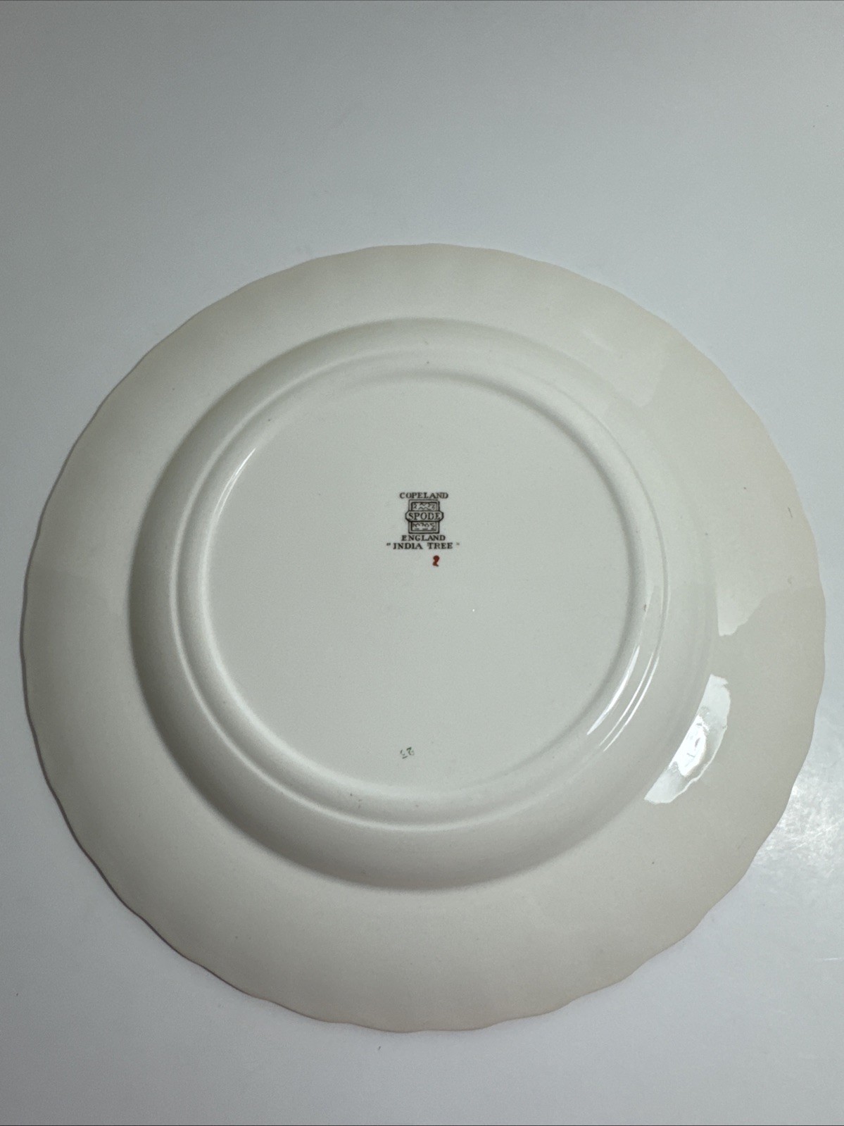 Copeland Spode Indian Tree 10 3/8″ Dinner Plate Orange Rust Scallop Trim England