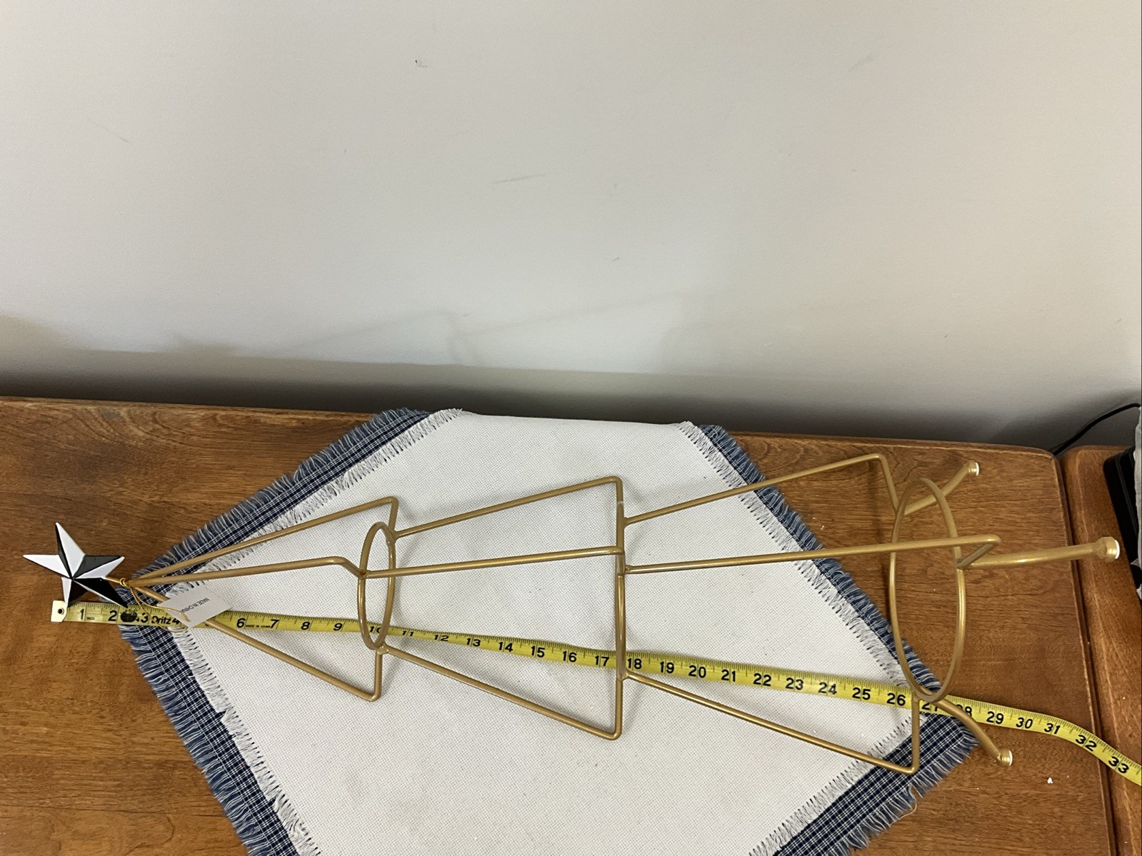 Mackenzie Childs Check It Out Three Tiered Plate Stand Tray Courtly NEW!