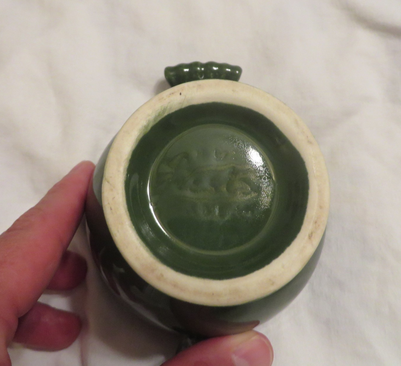 Vintage Fiesta 1950’s *FOREST/DARK GREEN* Sugar Bowl w/Lid & Creamer