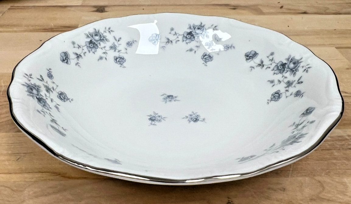 Johaan Haviland Blue Garland Fine China Bavaria Germany Soup Bowls Set of 4 New