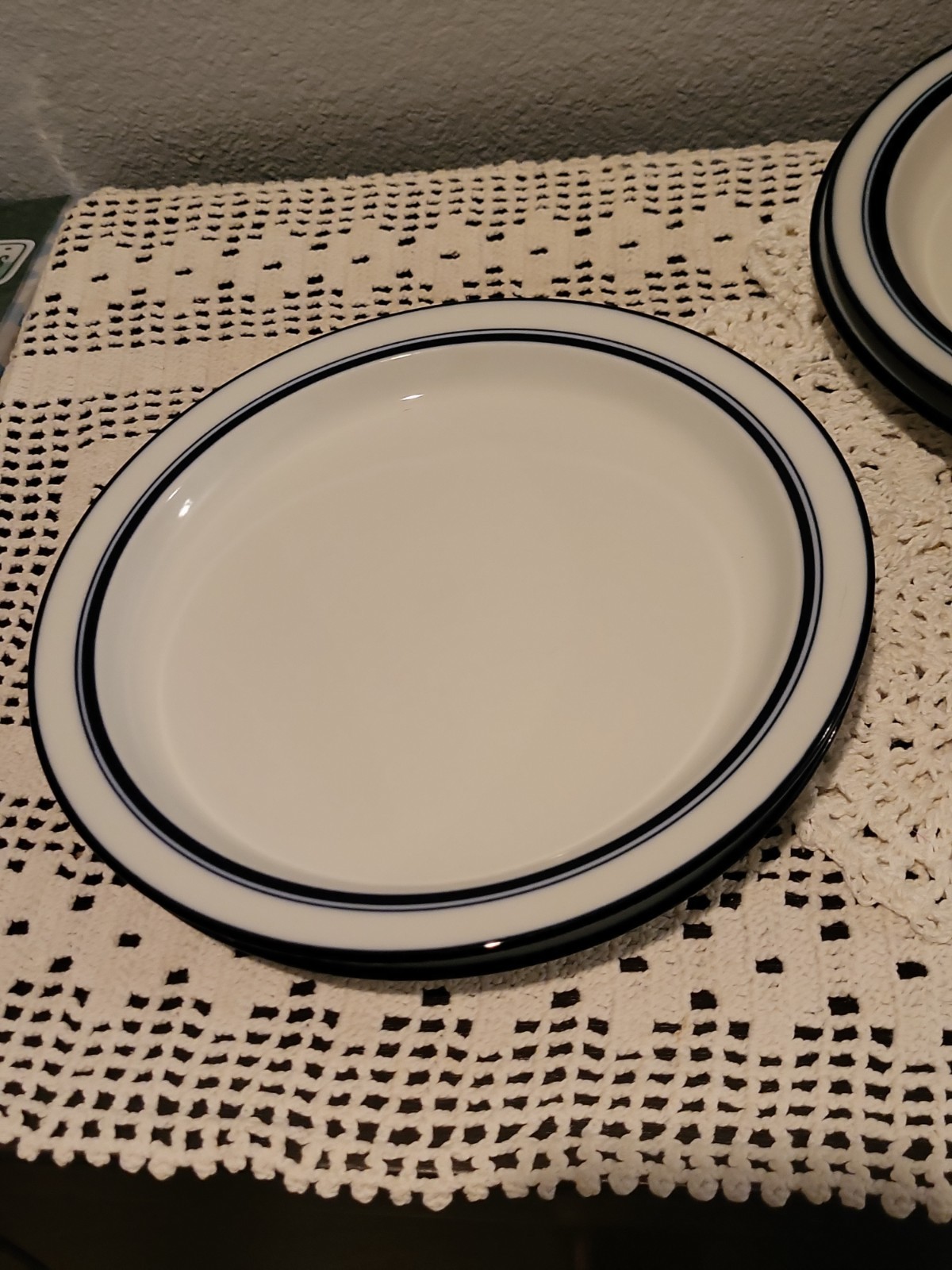 Dansk Christianshaven Blue Bistro Salad Dessert Plates Set of 4 Japan 8 3/4″