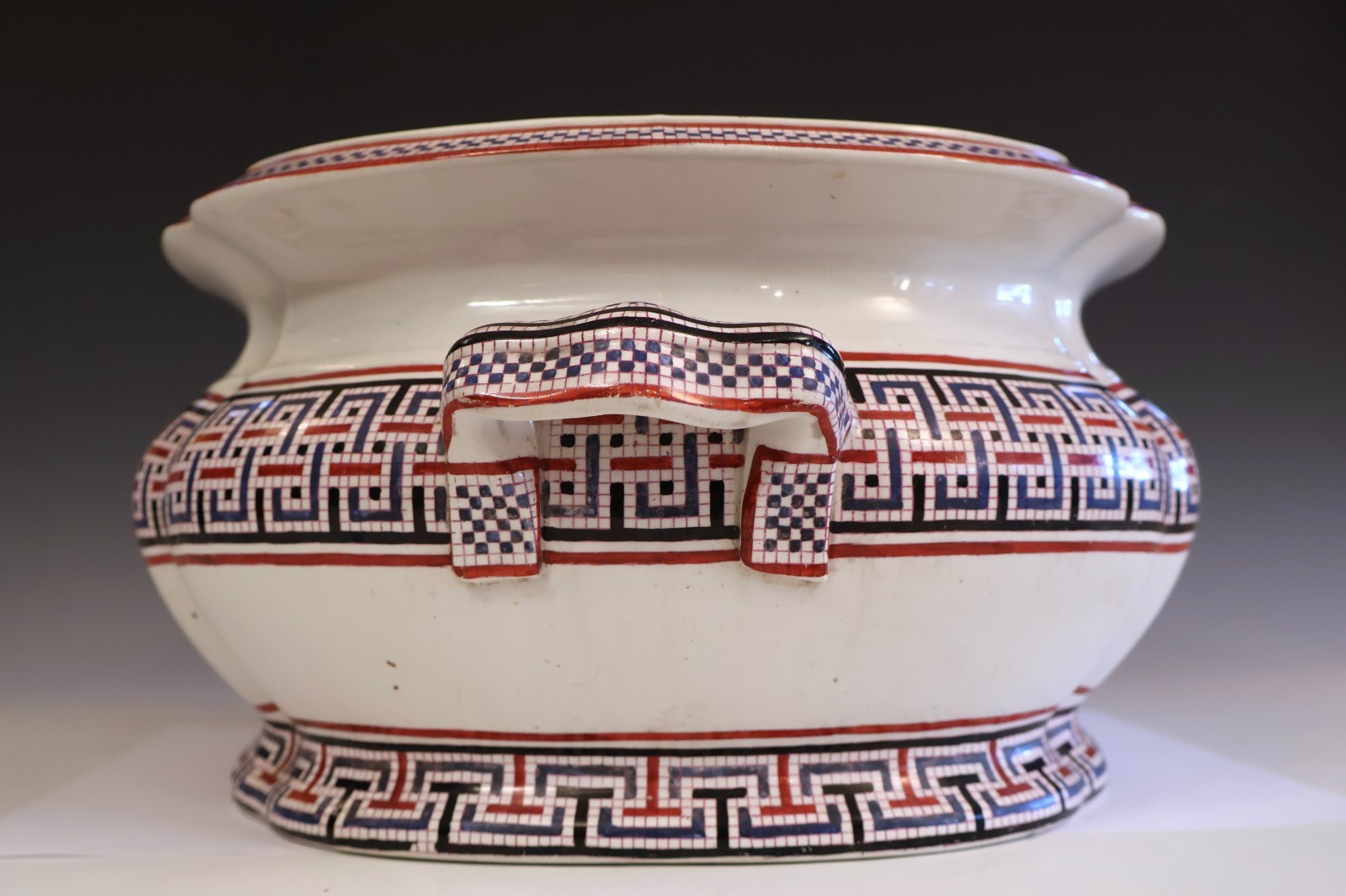 Huge Antique Copeland Spode English Pottery Greek Revival Footbath Jardiniere