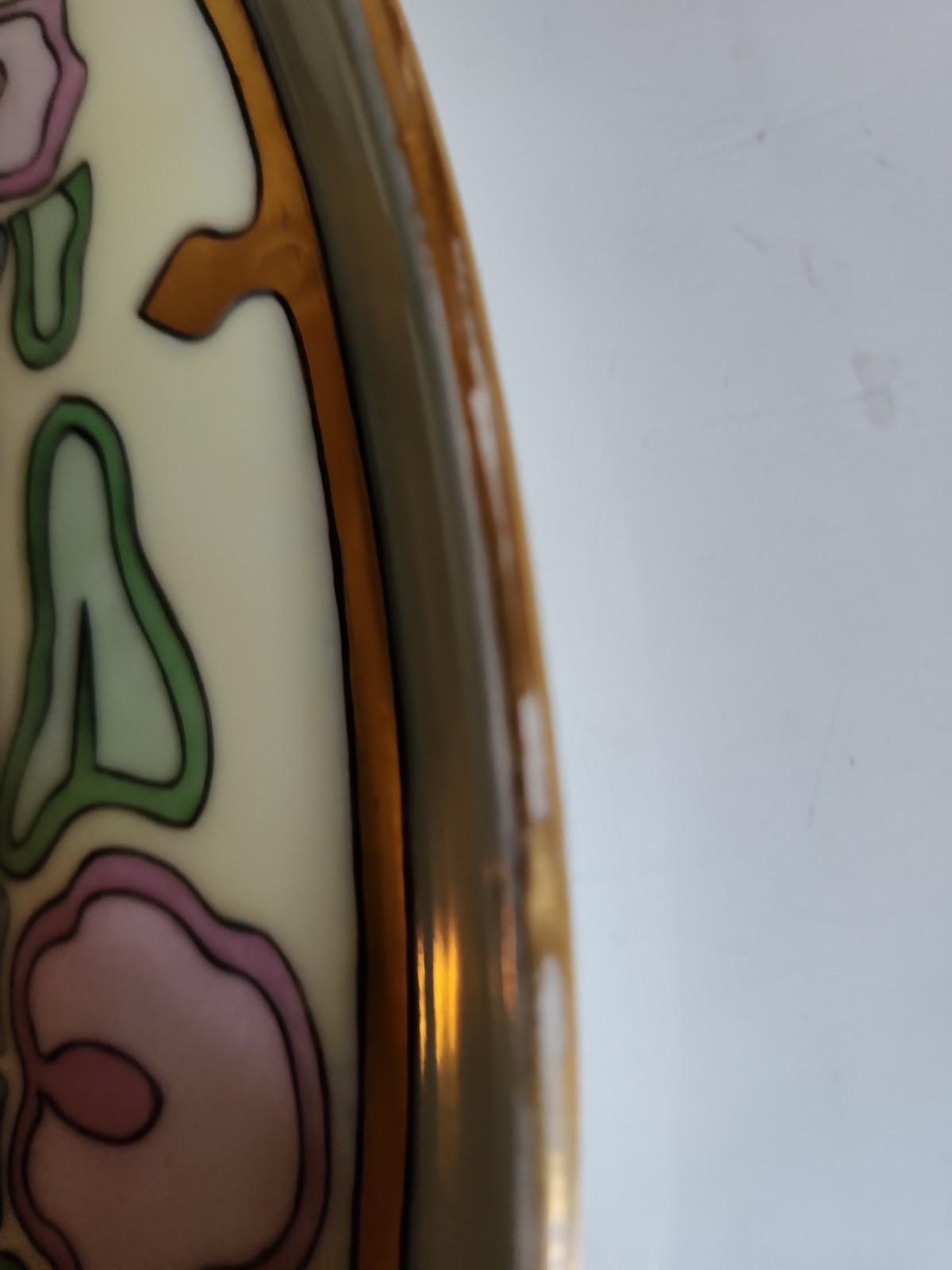 Art NOUVEAU 1930 Tressemanes & Vogt Limoges France H.P. Platter SIGNED L. LANCE