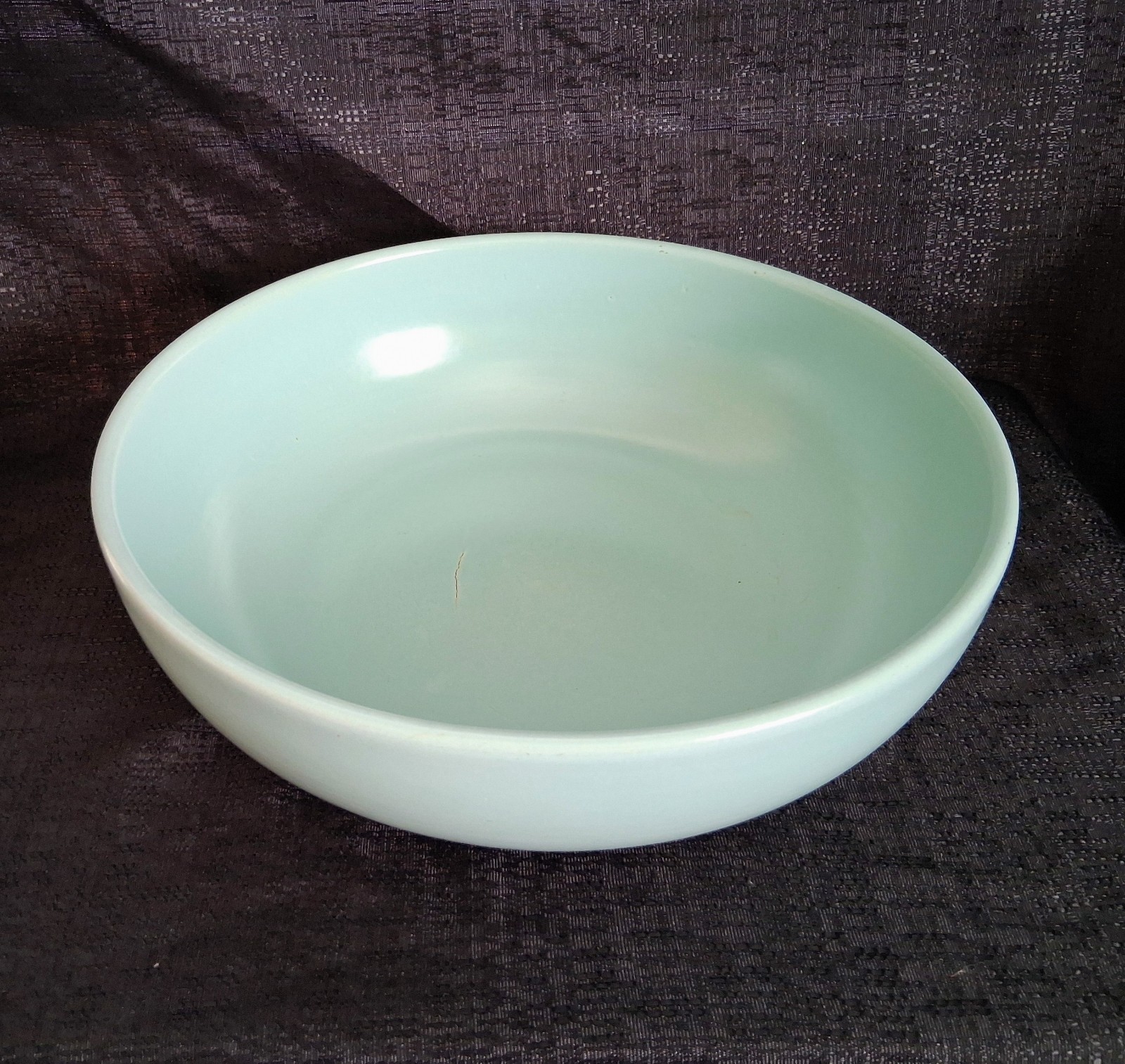 LARGE Vintage La Solana Turquoise /Blue 12.75” Salad Serving Bowl Mix Century
