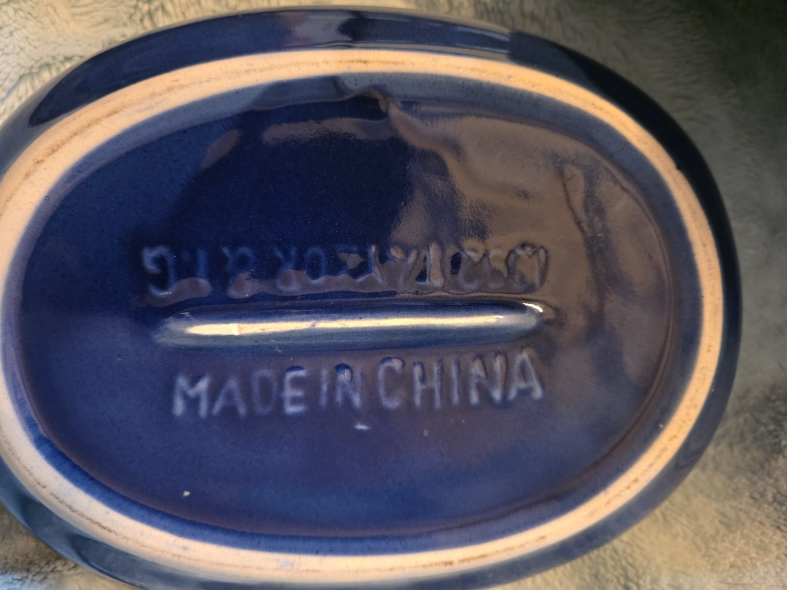 Taylor & Ng 1992 Blue LE POULET Covered Roaster Baking Dish