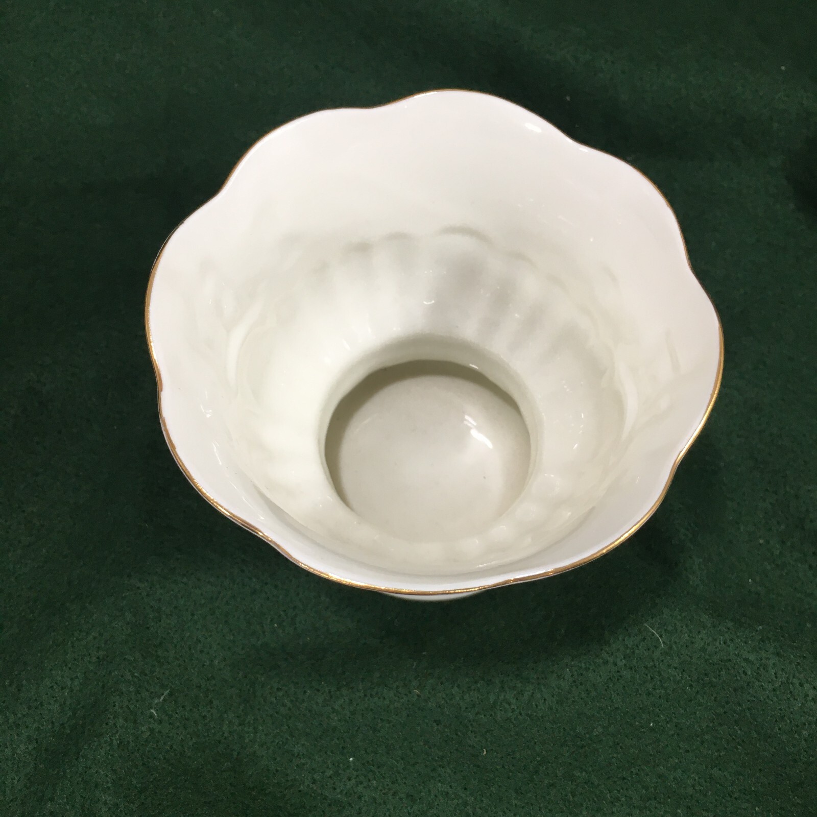Belleek Collectors Society 2012 Pedestal Bowl Parian Irish China Gold Rim 3.25×4