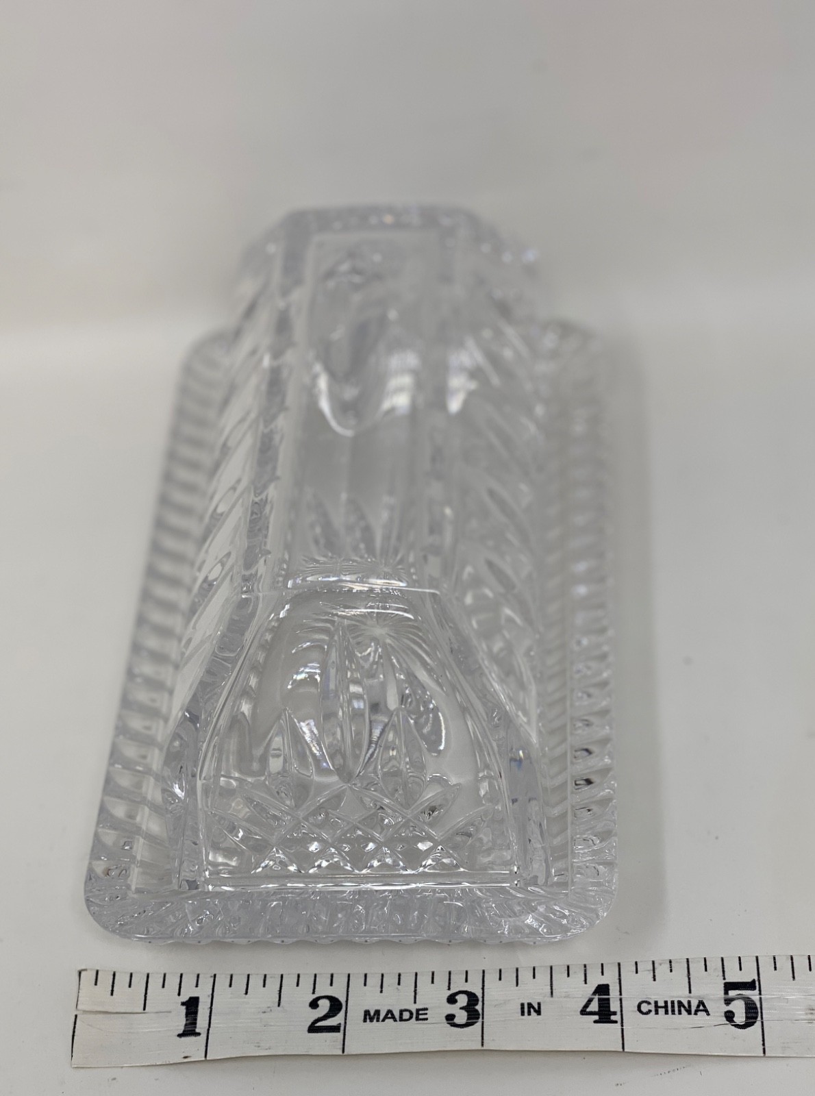 Waterford Crystal Lismore Covered Butter Dish Finest Clarity Pristine Condition