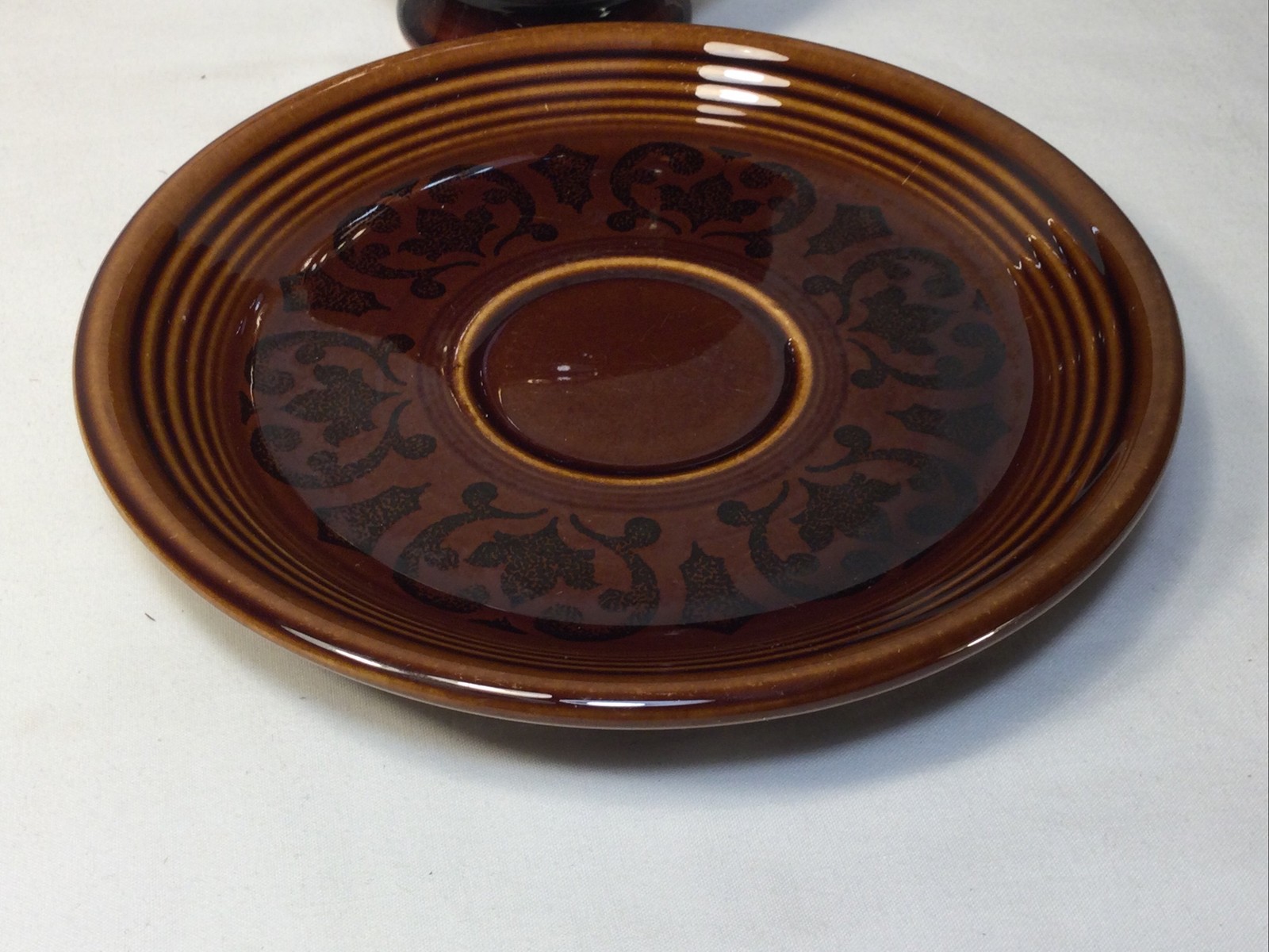 Creamer and Saucer Amberstone by Sheffield