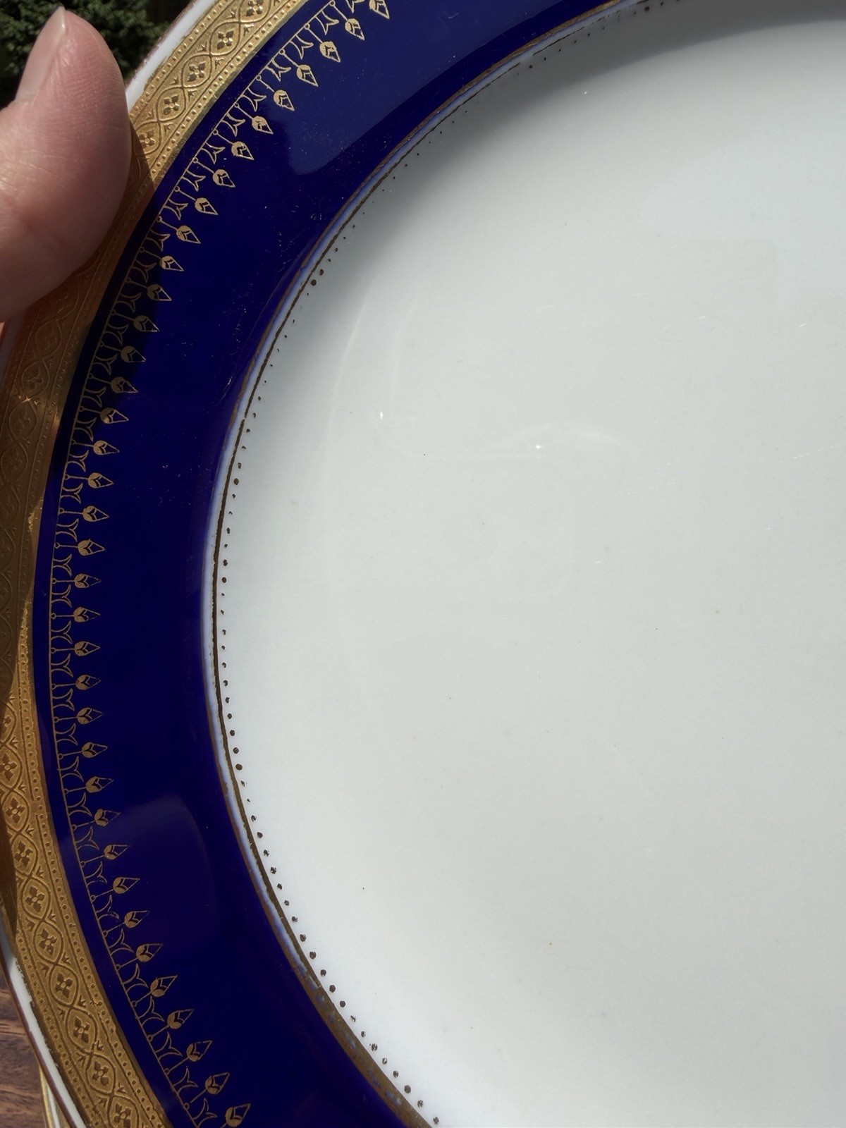 Antique Mintons Cobalt Blue Gold Encrusted Plates MW Beveridge Washington DC