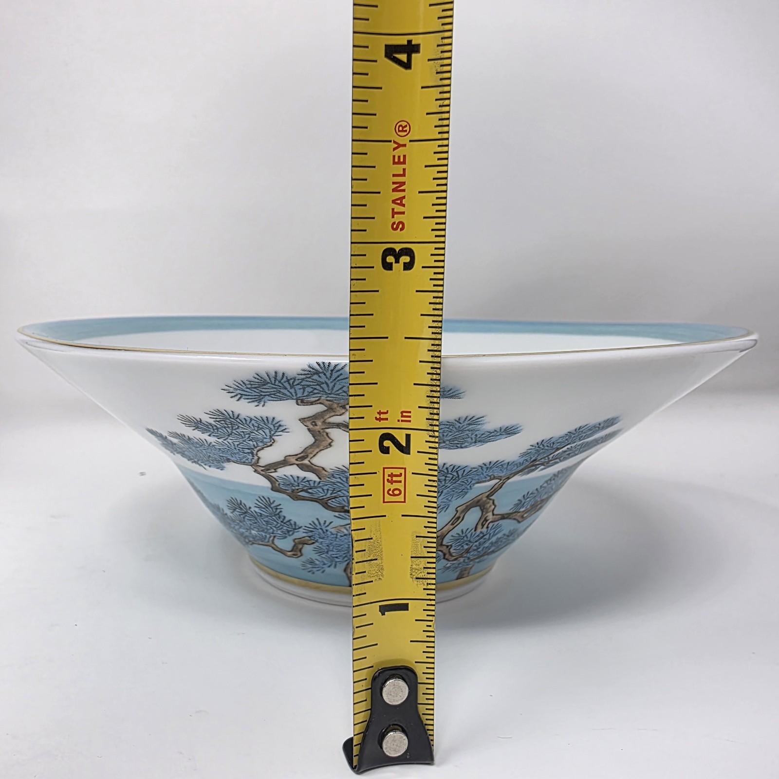 Raynaud Limoges Jardin Celeste Porcelain Bowl with Pine Tree Design 6″