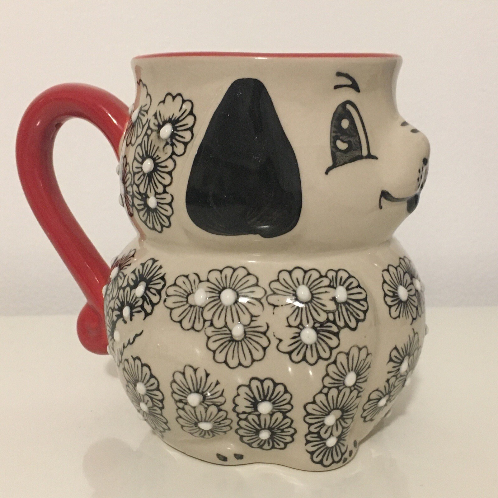 Yokohama Studio Anthropologie mug hand painted ceramic floral original