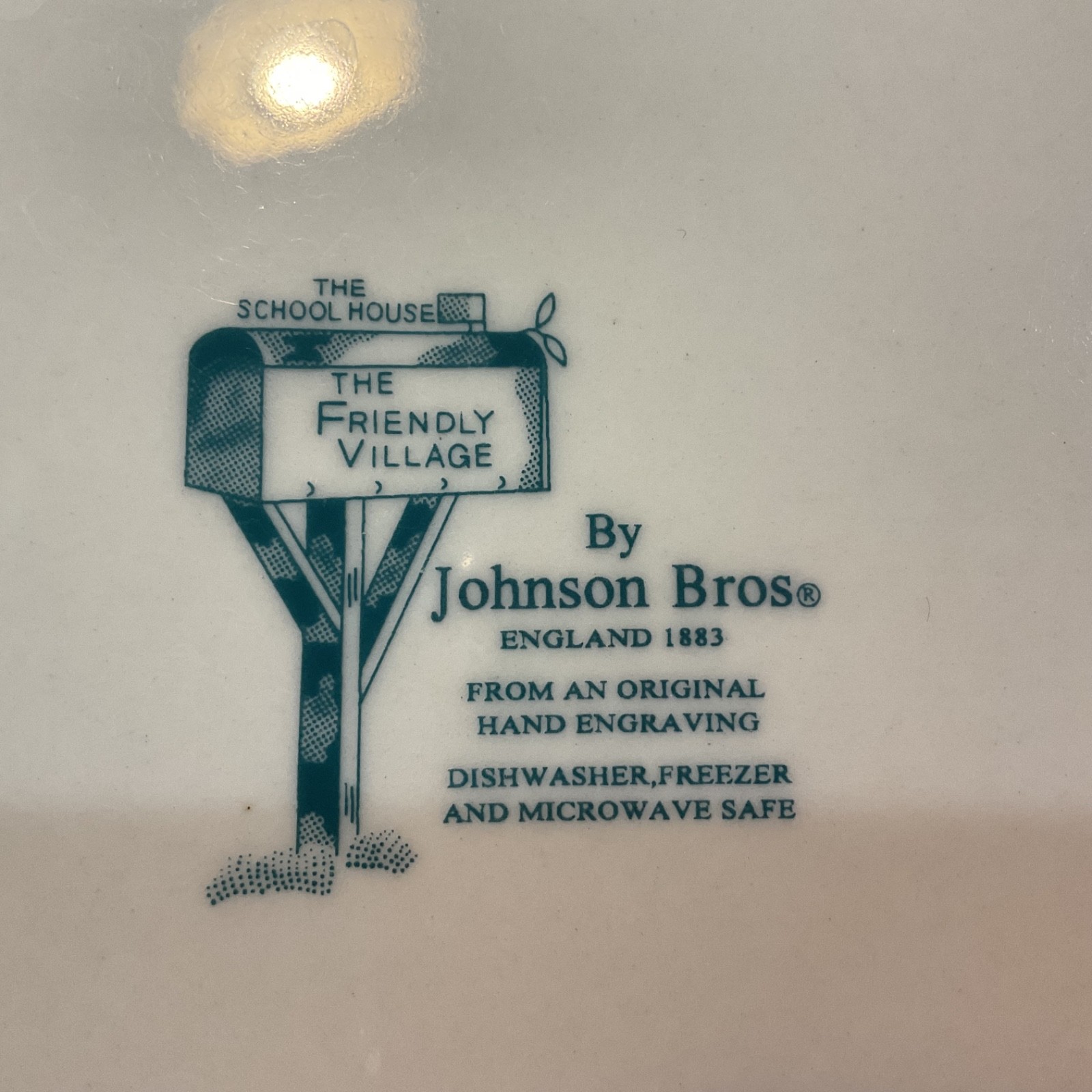 Johnson Brothers 16 Pcs Friendly Village Schoolhouse Covered Bridge Willow Brook