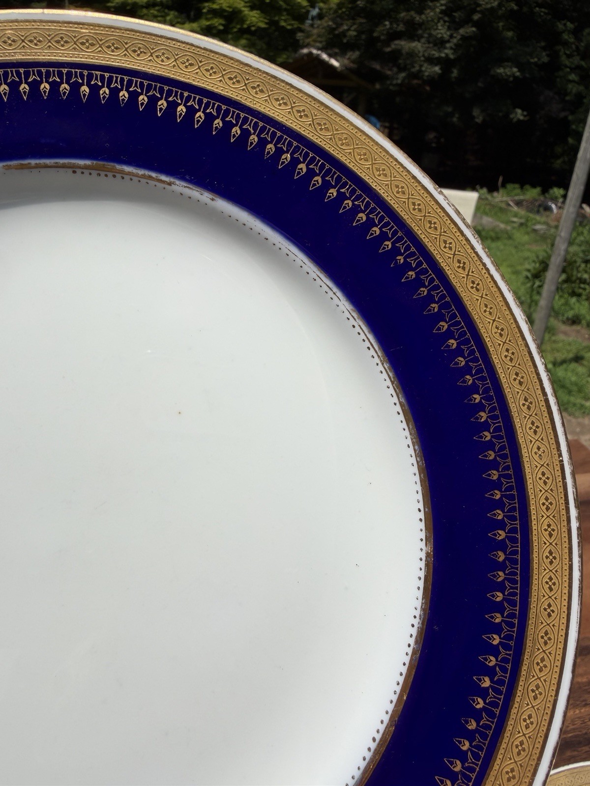 Antique Mintons Cobalt Blue Gold Encrusted Plates MW Beveridge Washington DC