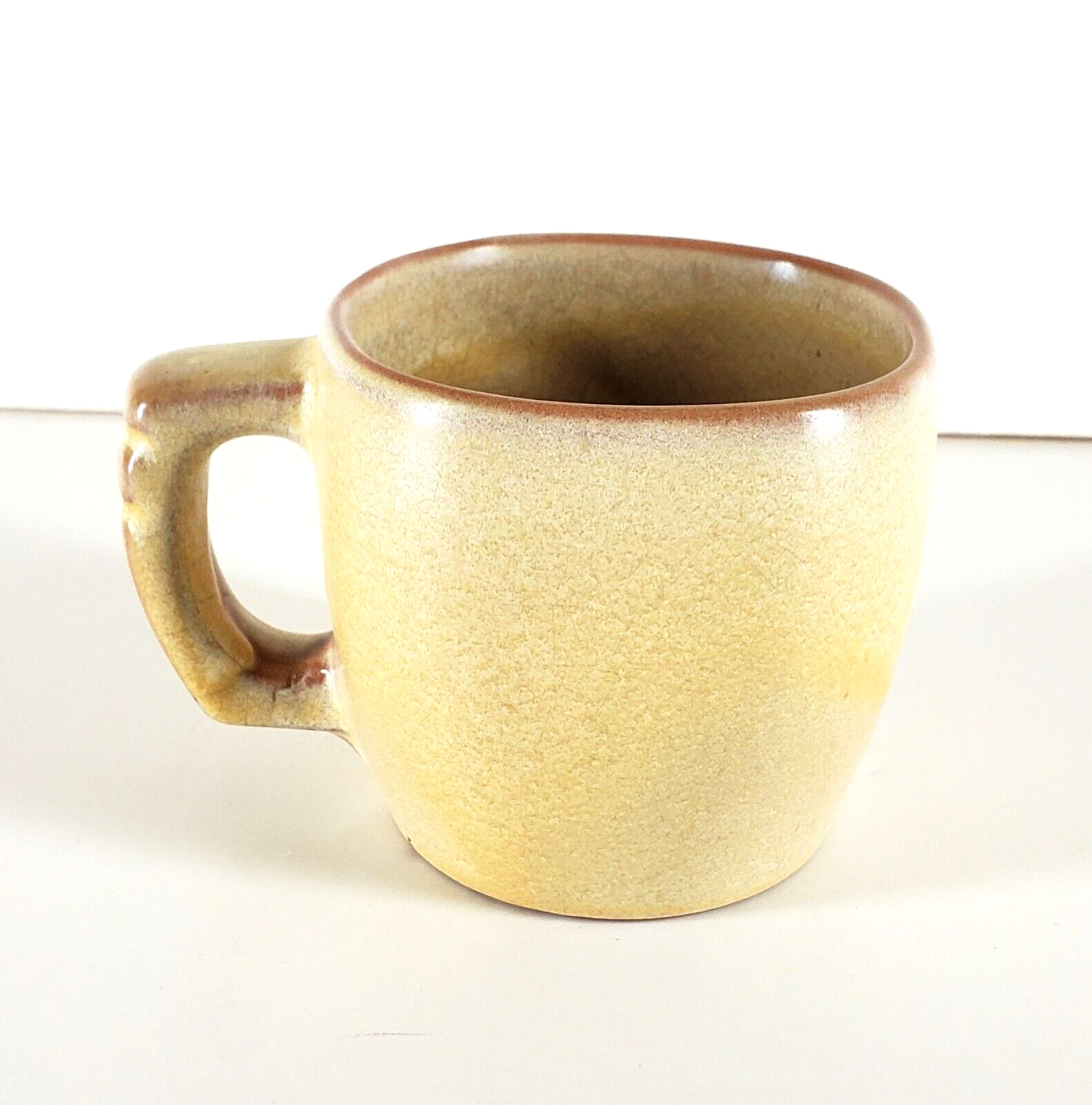 Vintage Frankoma Pottery Plainsman Desert Gold Mug 3 1/8in 5C #2